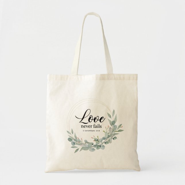 LIEBE VERSAGE NIE, BIBEL SEHR TRAGETASCHE (Vorne)