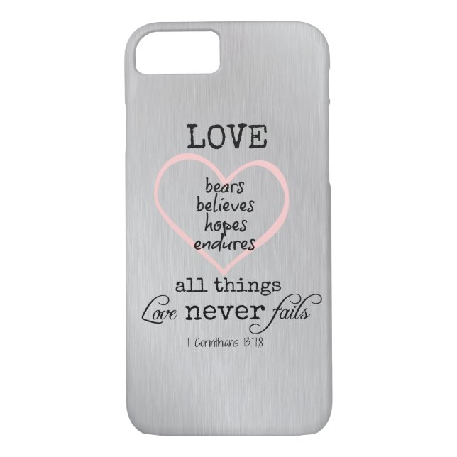 Liebe Versage nie Bibelverse Case-Mate iPhone Hülle (Rückseite)