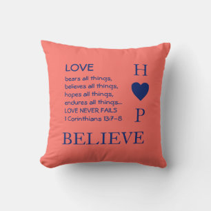 Liebe Versage nie   CHRISTLICH   LIEBE HOFFNUNG Kissen