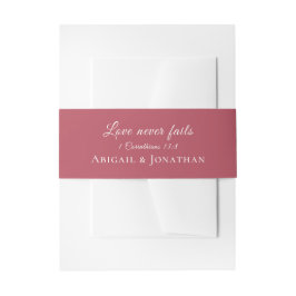 Liebe Versage nie Christliche Hochzeit von Bibelve Einladungsbanderole