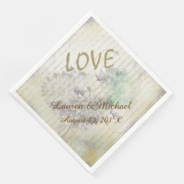Liebe Versage nie Hochzeit Serviette