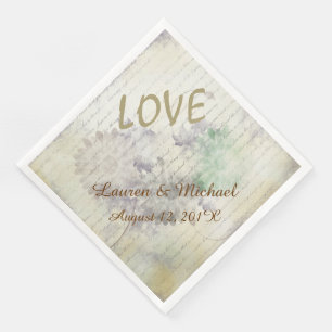 Liebe Versage nie Hochzeit Serviette