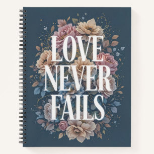 Liebe Versage nie inspirierende Blumenkunst Notizbuch