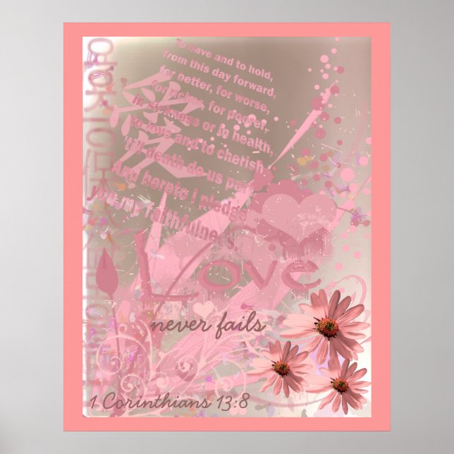 Liebe Versage nie mit Ehegatten Poster (Vorne)