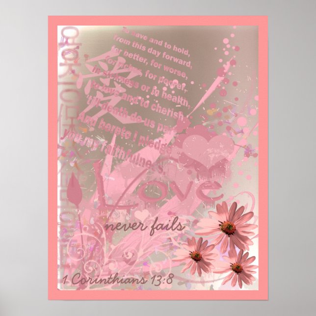 Liebe Versage nie mit Ehegatten Poster (Vorne)