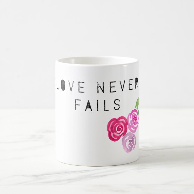 Liebe Versage nie, Rose Kaffeetasse (Mittel)