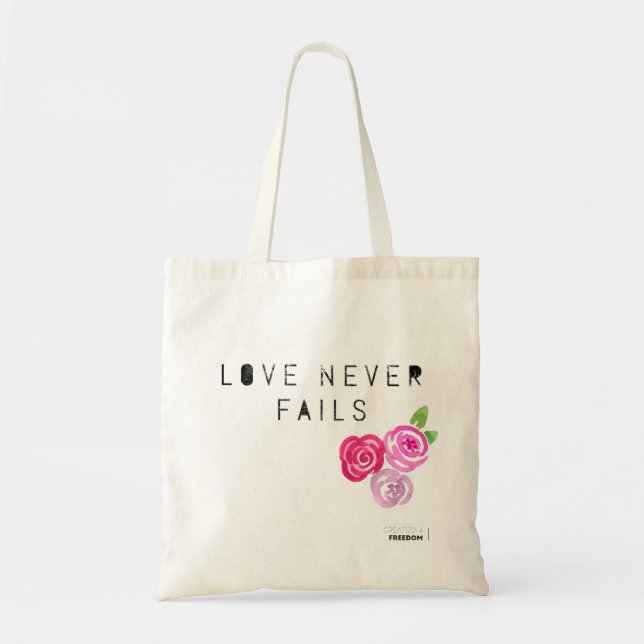 Liebe Versage nie, Rose Tragetasche (Vorne)