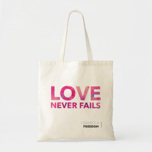 Liebe Versage nie Tragetasche