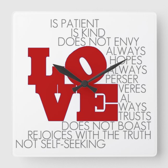 Liebe Versage nie - Uhr (Vorderseite)
