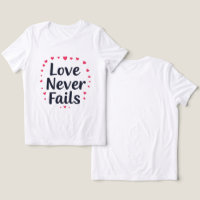 Liebe Versage niemals grafischen T - Shirt