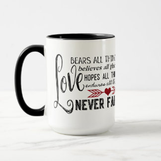 Liebe versagt nie Kardinal 15 Unze. Tasse