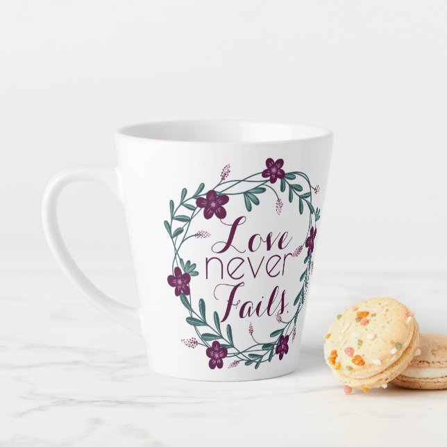 Liebe versagt nie Latte-Mug Milchtasse (Beispiel)