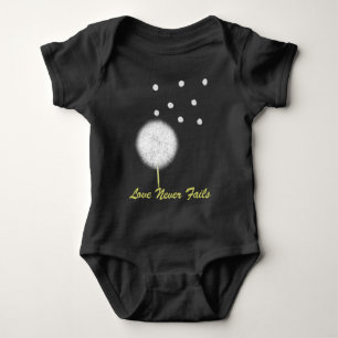 Liebe versagt nie Löwenzahn1 Korinther 13 Baby Strampler