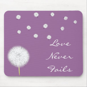 Liebe versagt nie Löwenzahn1 Korinther 13 Mousepad