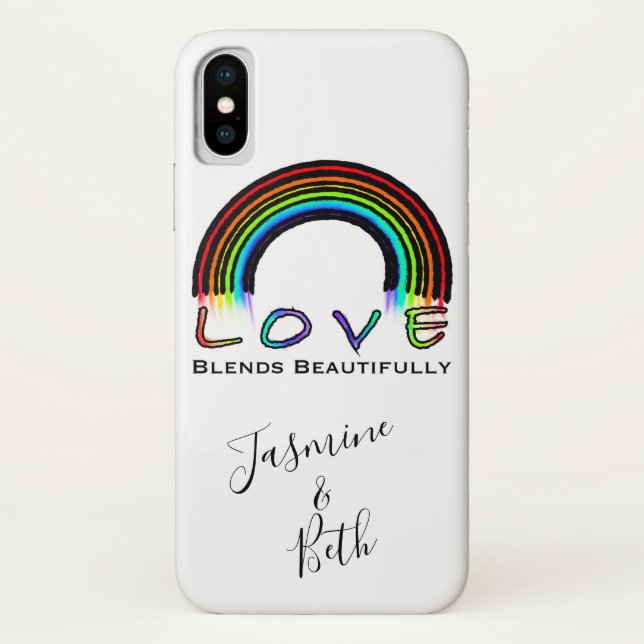 Liebe verschmilzt wunderschön, bunt Regenbogen Case-Mate iPhone Hülle (Rückseite)