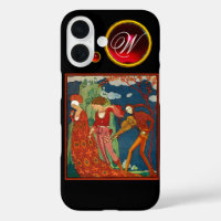 LIEBE, VERSUCH UND TOD ROTES GEM STEINMONOGRAM