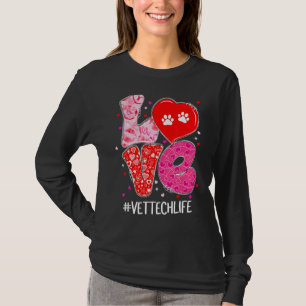 Liebe Vet Tech Life Niedlicher Tiere Veterinary Va T-Shirt