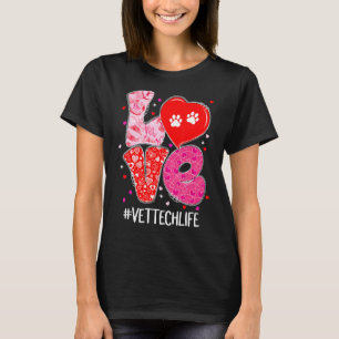 Liebe Vet Tech Life Niedlicher Tiere Veterinary Va T-Shirt