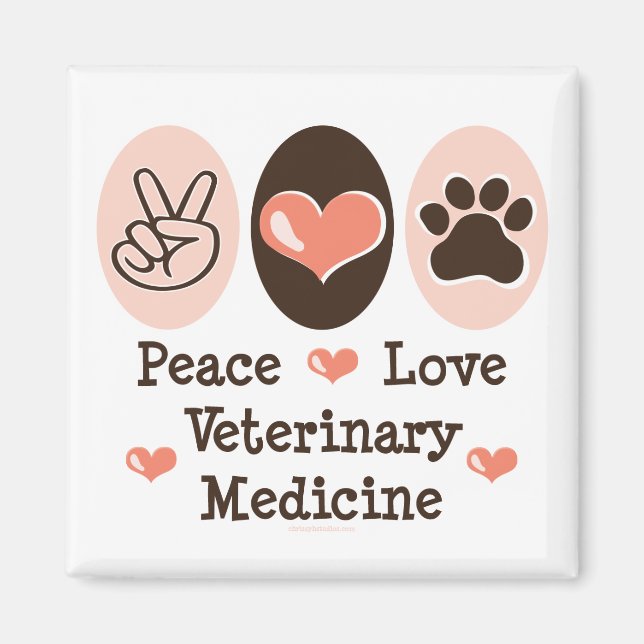 Liebe Veterinärmedizin Magnet (Vorne)