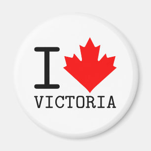 Liebe Victoria, British Columbia Canada Maple Leaf Magnet