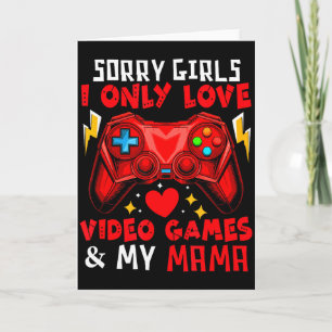 Liebe Videospiele und meine Mama Lustiger Witz Mäd Karte