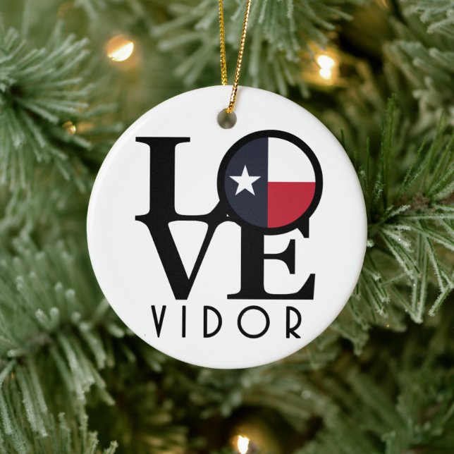 LIEBE Vidor Texas Keramik Ornament (Baum)