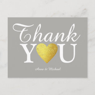 Liebe & Vielen Dank für Ihre Hochzeit Postkarte
