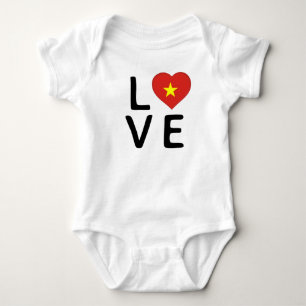 Liebe - Vietnam-Flagge Baby Strampler
