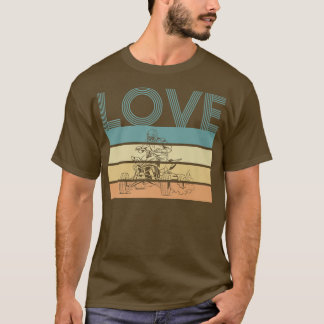 Liebe Vintag Retro Quad Bike Rider 759 T-Shirt