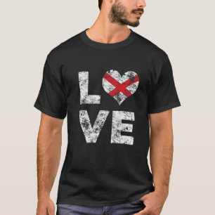 Liebe Vintage Staatsflagge Alabama 1 T-Shirt