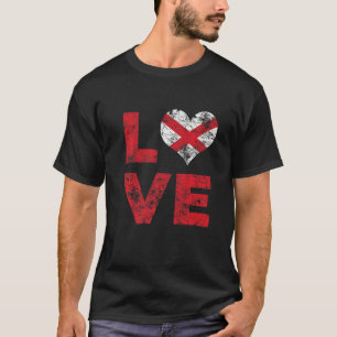 Liebe Vintage Staatsflagge Alabama T-Shirt