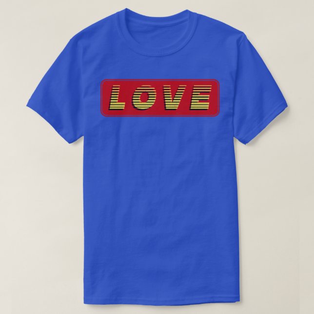 Liebe Vintager Retro-Text T-Shirt (Design vorne)