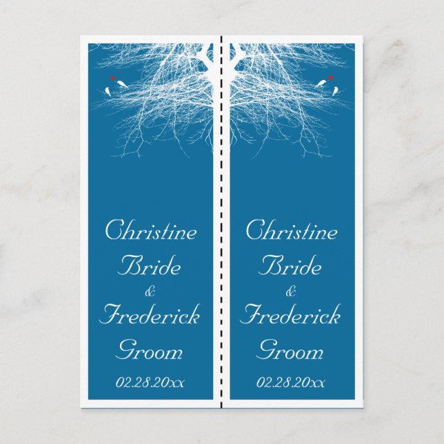 Liebe Vögel 2, Souvenir 2x Lesezeichen Postkarte (Vorderseite)