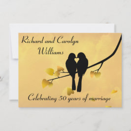 Liebe Vögel 50 Jahre Einladung