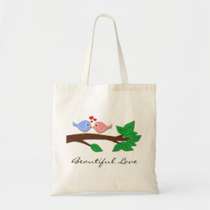 Liebe Vögel auf einem Zweig :: Schöne Liebe Tote T Tragetasche