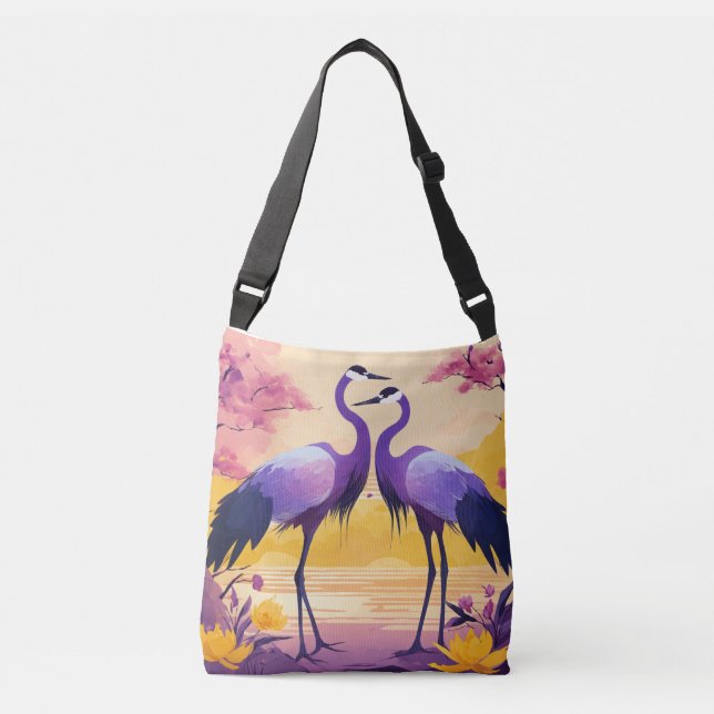 Liebe Vögel Delikatesse: Tote Tasche mit romantisc (Vorderseite)