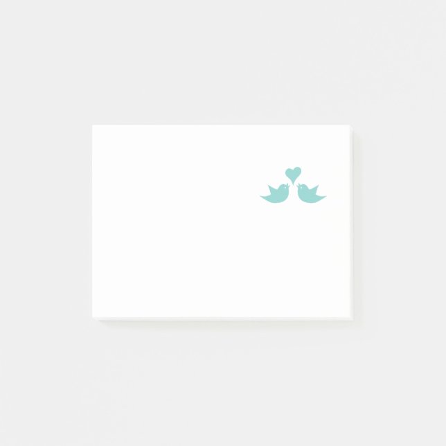 Liebe Vögel Gesang vom Herzen Post-it Klebezettel (Vorderseite)