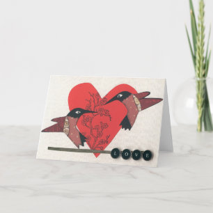Liebe-Vogel-Gruß-Karte Karte