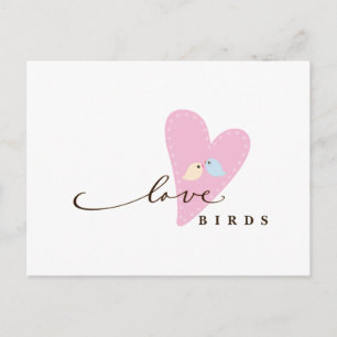 Liebe Vögel & Herz Postkarte