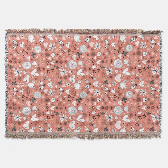 Liebe-Vogel-Muster Decke (Vorderseite)