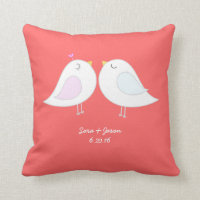 Liebe-Vogel-Rot-Kissen