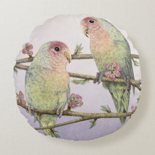 Liebe-Vögel Rundes Kissen