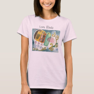 Liebe-Vögelvalentine-T-Shirt T-Shirt