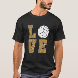 Liebe Volleyball Ball Sports Game Team Coach Train T-Shirt