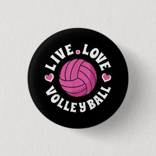 Liebe-Volleyball für Damen-Girls Volleyball-Fan Button