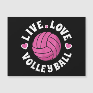 Liebe-Volleyball für Damen-Girls Volleyball-Fan Magnetkarte
