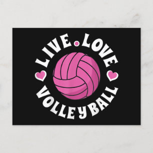Liebe-Volleyball für Damen-Girls Volleyball-Fan Postkarte