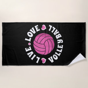 Liebe-Volleyball für Damen-Girls Volleyball-Fan Strandtuch