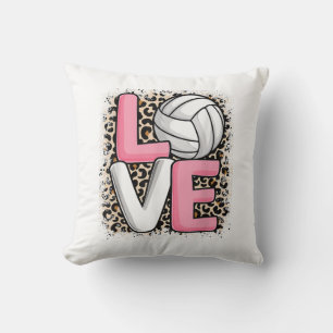 Liebe Volleyball Leopard Print Women Girls Volleyb Kissen
