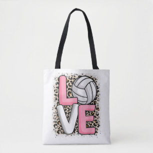 Liebe Volleyball Leopard Print Women Girls Volleyb Tasche
